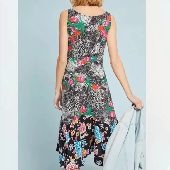 Anthropologie Maeve Violette Floral Midi Dress - Picture 4 of 14